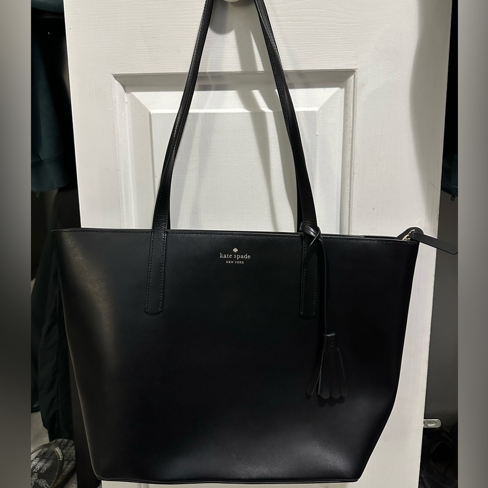 Kate Spade Black Tote with Tassel Accent